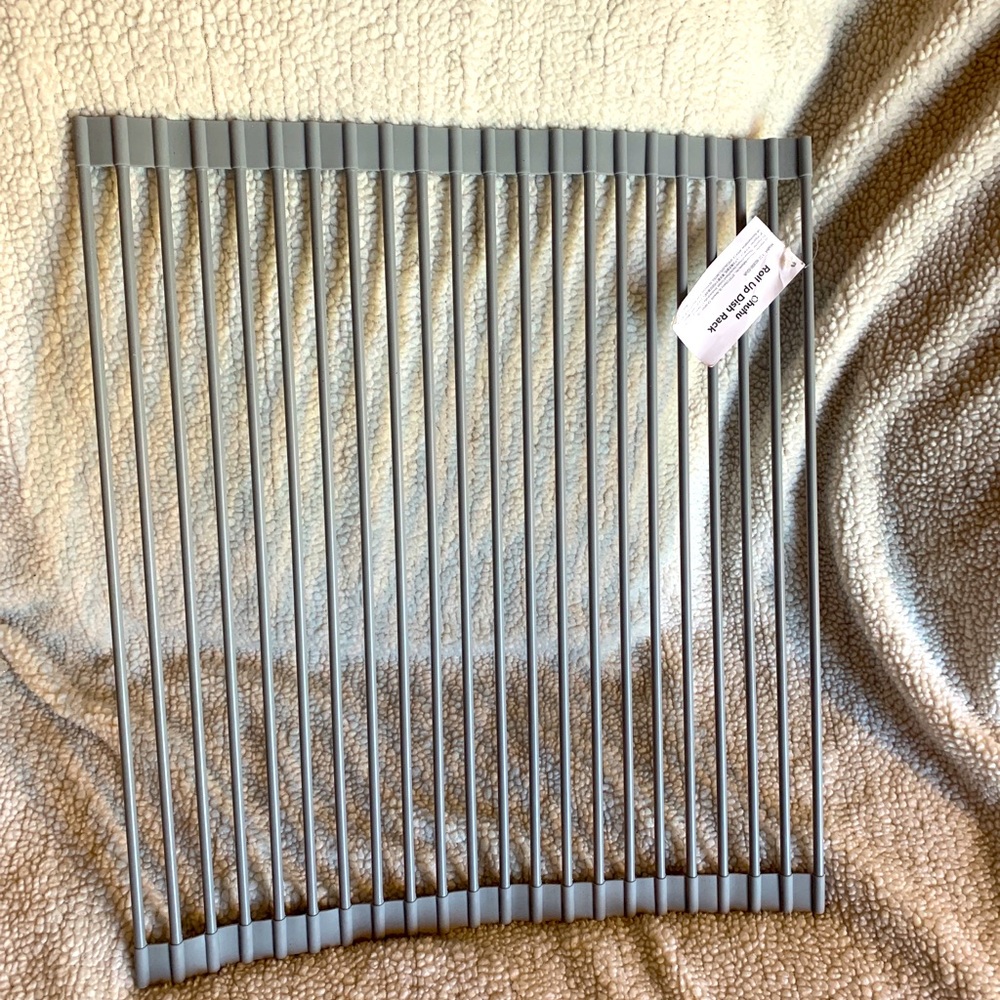 COPY - Large Steel Silicone Roll-up Dish Dryer Rack by Ohuhu 17” x 13”